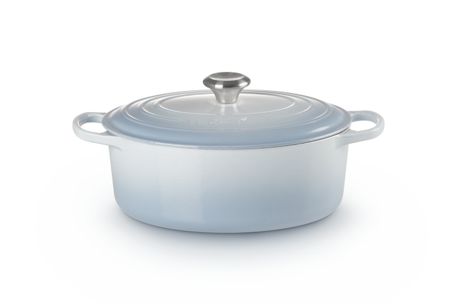 Cast Iron Signature Oval CasseroleCoastal Blue image number 1